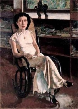  Miss Pintura - un retrato de miss jenny 1939 Xu Beihong al óleo